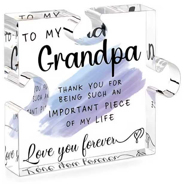 I Will Miss You Grandpa Acrylic Memorial Keepsake