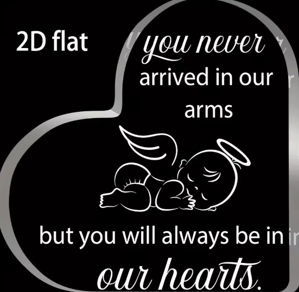You Never Arrived Acrylic Baby Memorial Keepsake