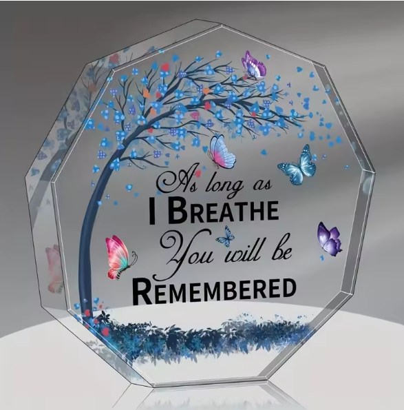 Wings to Remember Butterfly Acrylic Memorial Keepsake