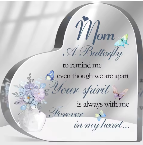 Forever in My Heart Mom Acrylic Memorial Keepsake