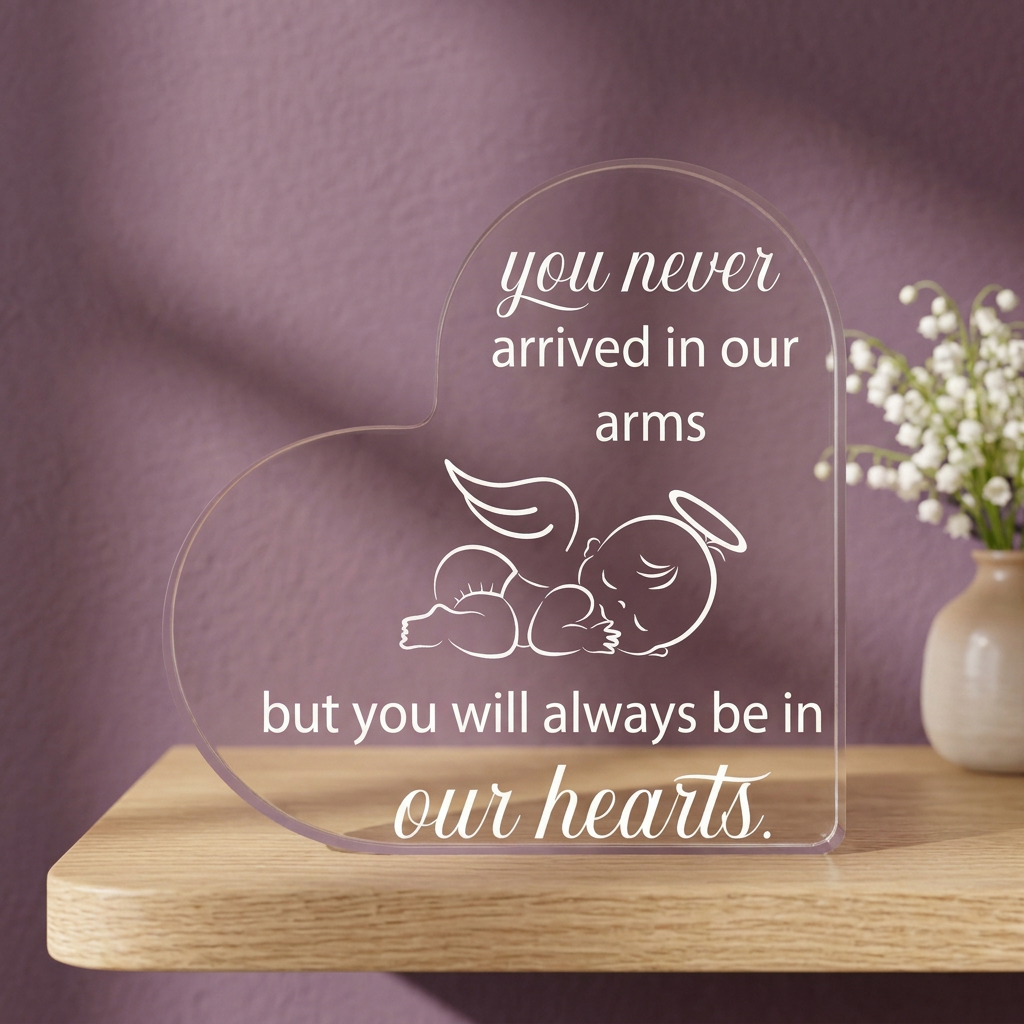 You Never Arrived Acrylic Baby Memorial Keepsake