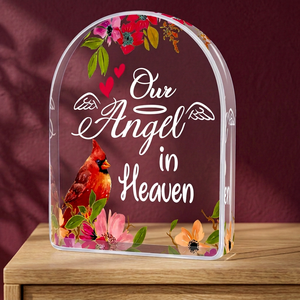 Angel in Heaven Acrylic Memorial Keepsake