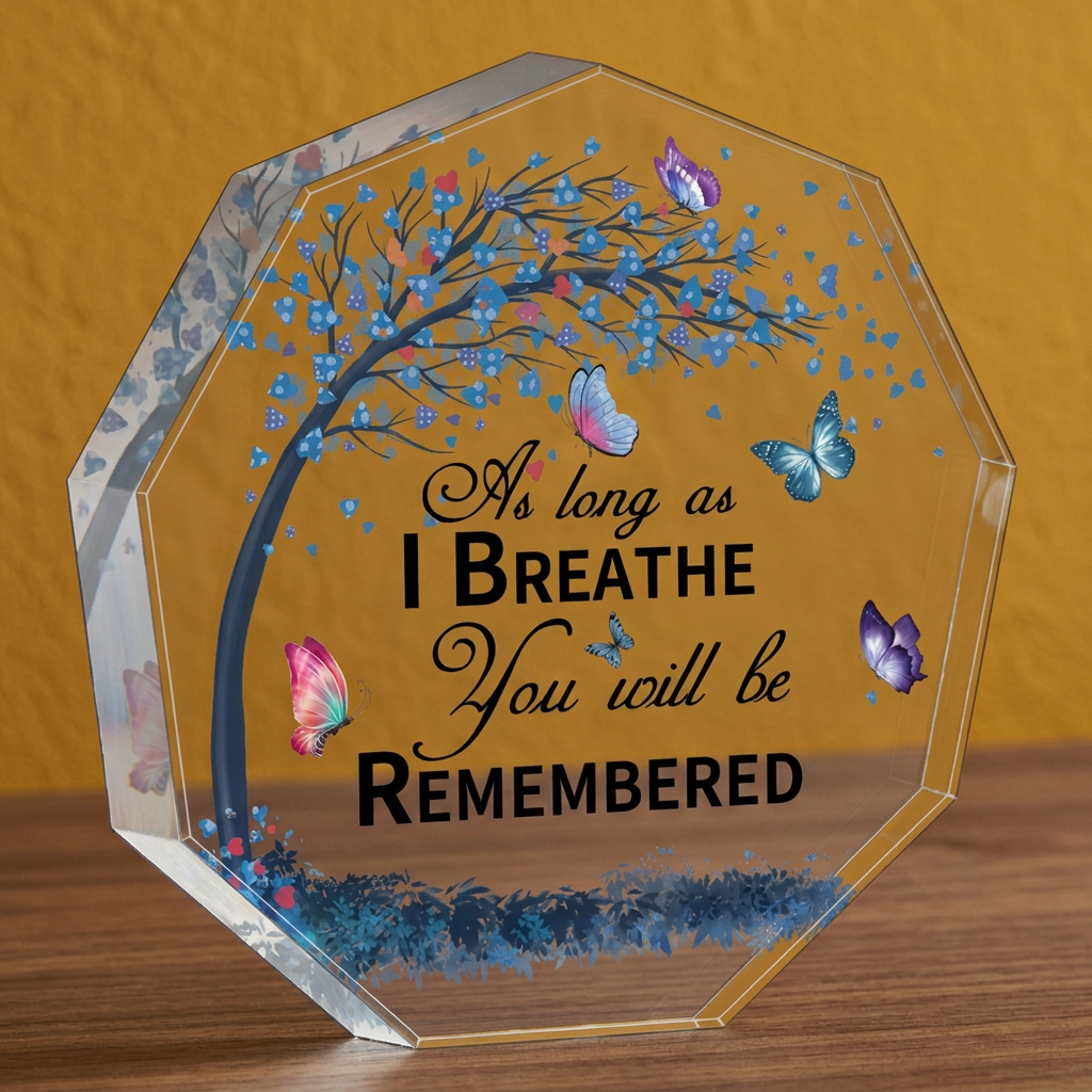 Wings to Remember Butterfly Acrylic Memorial Keepsake